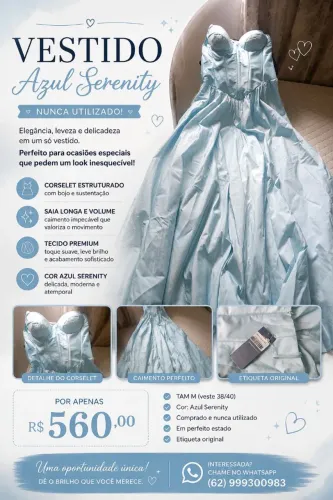 Vestido de festa azul
