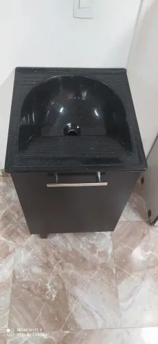 Gabinete Aço Lavanderia 50x50 Preto ou branco