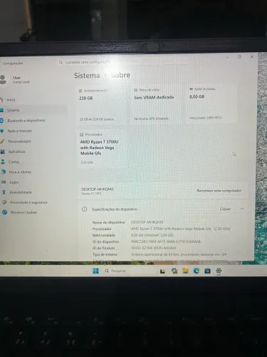 Dell VOSTRO 15 3515 AMD ryzen 7