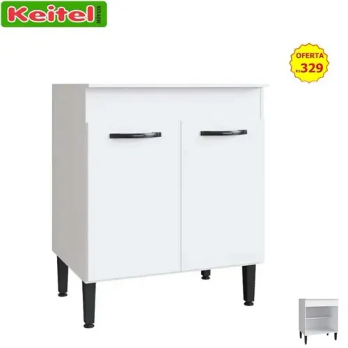 Balcão 2 portas p/ Cooktop Light Branco