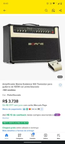 Caixa de guitarra Bourne evidence 100