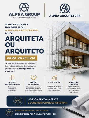 Busca arquiteta para parceria