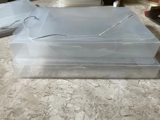 Pastas de plástico transparente, 4 cm altura, 6 unidades