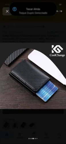 Carteira wallet feita em carbono RFID super compacta