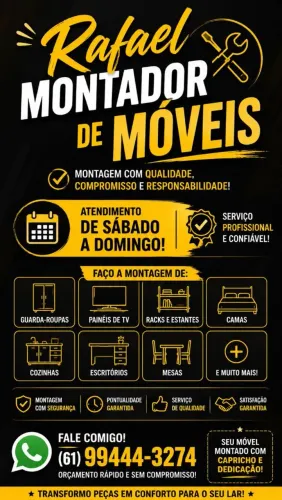 Montagem de móveis em GERAL.