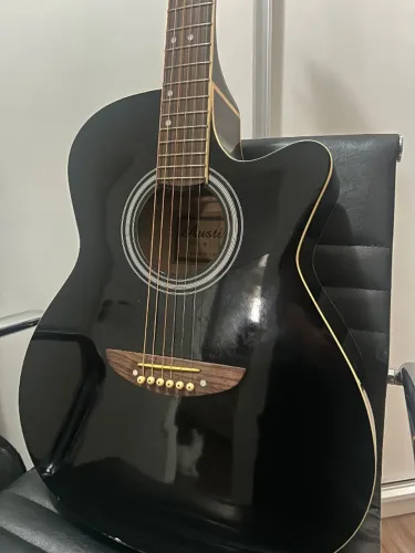 Violão Austin Eletroacústico Preto com Afinador Embutido - Excelente Estado Seminovo