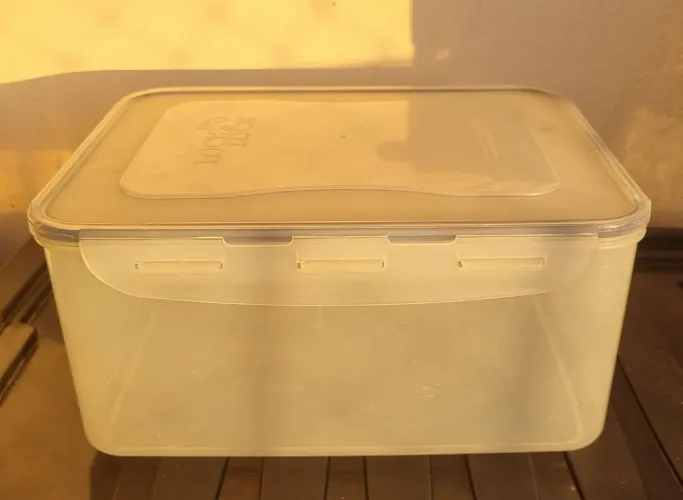  3  potes hermeticos 6.5ltr Lock Lock saladas e frutas