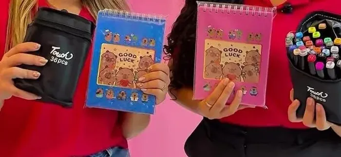Kit caderno e canetinha bob good Good luck