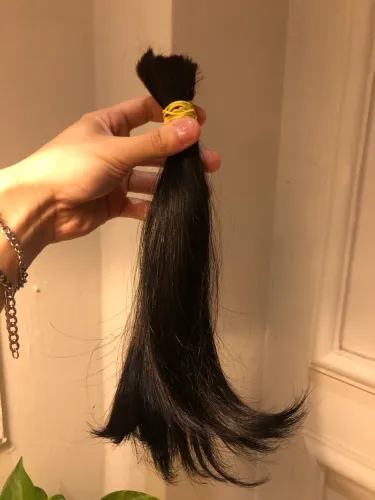 Cabelo humano 37 cm 