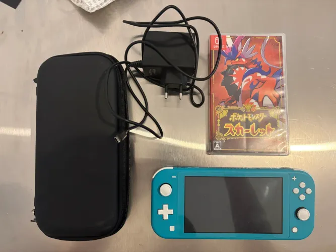 Nintendo Switch Lite - Azul Turquesa + Pokemon Scarlet Edição Japonesa