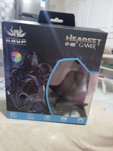 Headset kp 488 gamer rgb