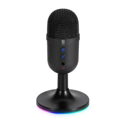 Microfone Gamer New Hero Vox, RGB, USB, Preto