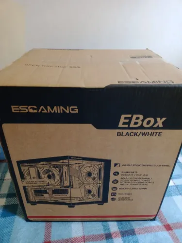 Gabinete gamer Esgaming Ebox aquário 