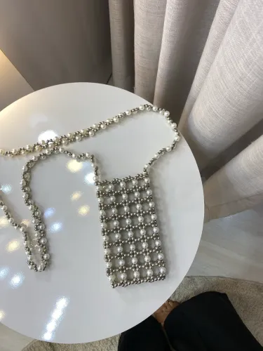 Bolsa de miçangas porta celular miçanga