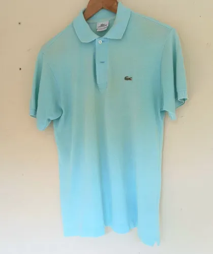 Camisa polo masculina na cor azul Lacoste
