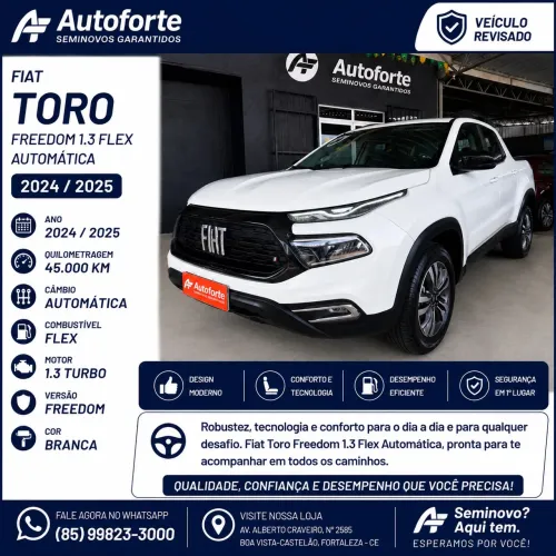 Fiat Toro Freedom 1.3 T270 4X2 Flex AUT 2024