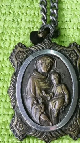 Relicário Antigo Santo Antônio - Santa Língua - Padova
