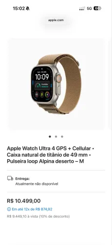Lançamento! Novo Apple Watch Ultra 4 somente uma unidade!