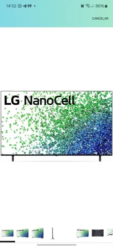 TV LG Smart Nanocel 65" com tela quebrada