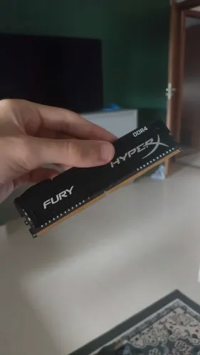Memória Ram Gamer 4GB DDR4 2400MHz Kingston HyperX Fury Preta HX424C15FB/4