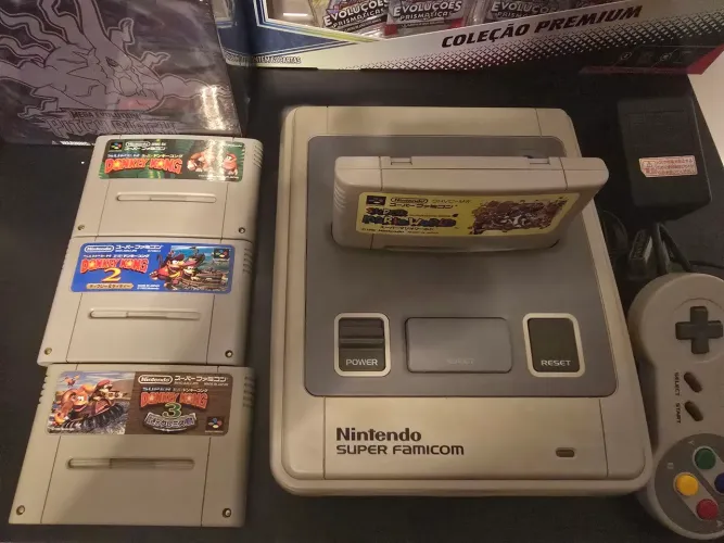 Super famicom completo com 4 jogos clássicos