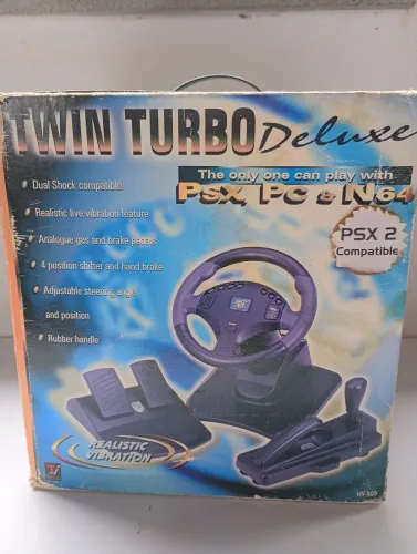 Twin Turbo, volante gamer PSX, PC e N64