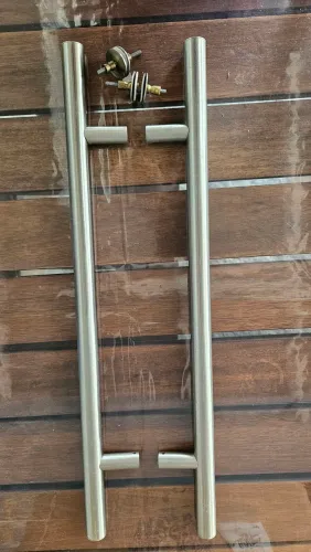 Puxador de aço escovado novo 60cm