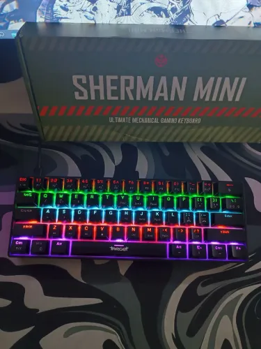Teclado mecânico TGT Sherman Mini + Mouse gamer UltraMax e + brinde mousepad