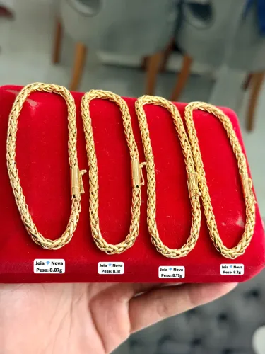 Pulseira de ouro 18k Palmeira Exclusiva | Certificado de garantia | Loja física 