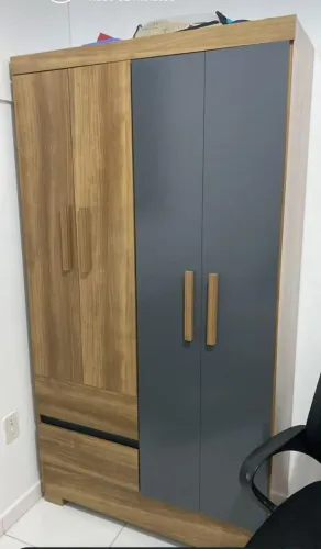 Oferta Fecha Mês! Guarda Roupa De Solteiro Novo Produto Na Caixa/Entrega É Montagem