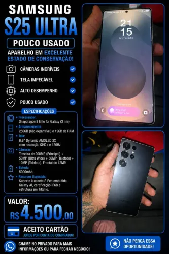 Celular Samsung S25 ultra 