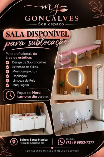 Alugo e Sublocação Sala Estética