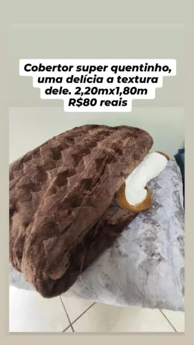 Cobertor quentinho e macio