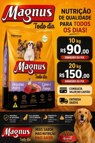 Ração maguns mini entrega grátis 20kg