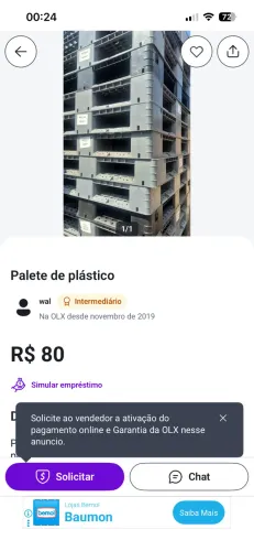 Paletes a 20 reais 