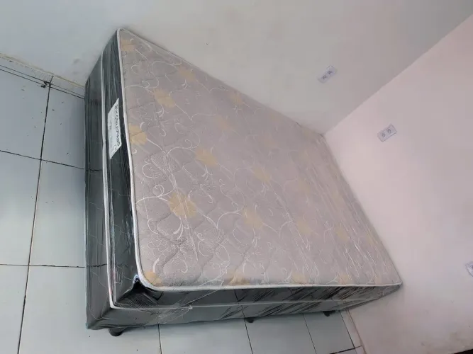 Cama Casal Box Espuma Higienizada