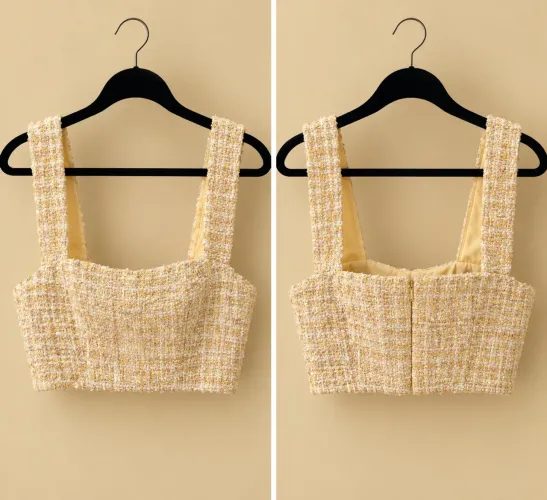 Top Agilita dourado luxo