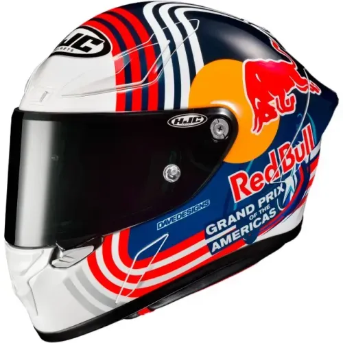 NOVO - Capacete HJC RPHA 1 Red Bull Austin GP - Azul/Branco/Vermelho 61