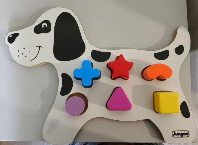 Cachorrinho didático infantil em madeira MDF