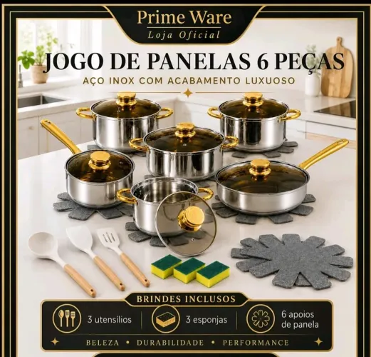 Vendo jogo de panelas inox watts *