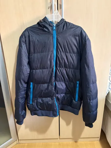 Casaco puffer inverno com capuz