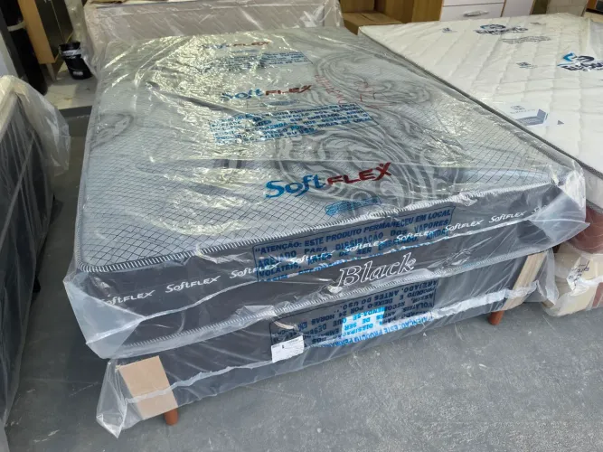 CAMA BOX CASAL MOLAS ENSACADAS NOVA