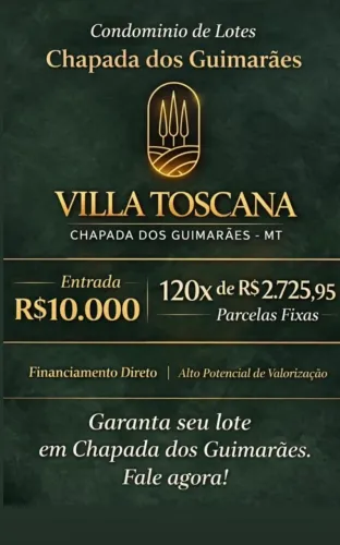 Lote condomínio villa toscana em chapada dos Guimarães