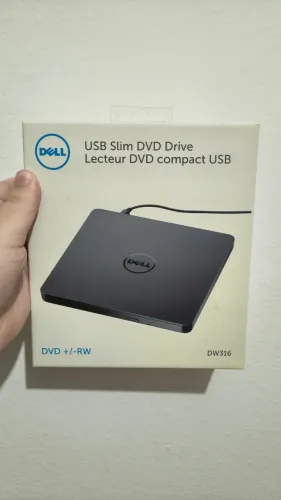 Leitor e gravador de DVD Dell - Via porta USB - Novo