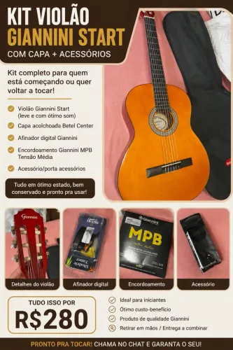 Violão Giannini Kit Capa