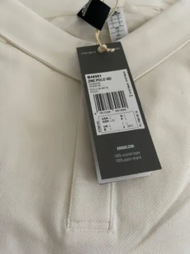 CAMISA POLO Adidas ZNE Non-Dye Premium Branca - Linda - Elite - Nova c/ Etiqueta TAMGrande