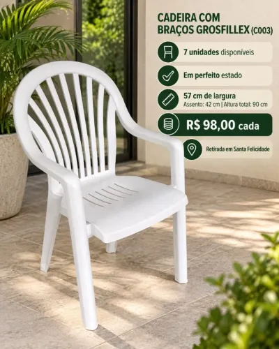 CADEIRA COM BRAÇOS GROSFILLEX (C003)