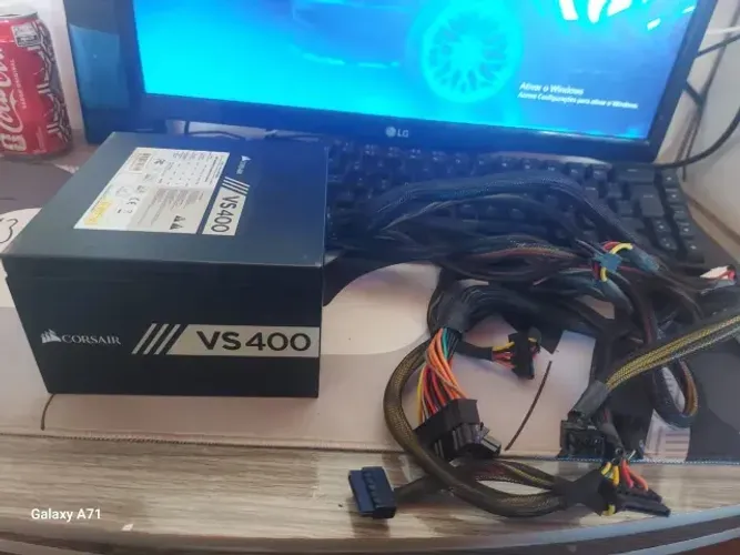 Fonte Corsair VS400 400W 80 Plus PFC Ativo