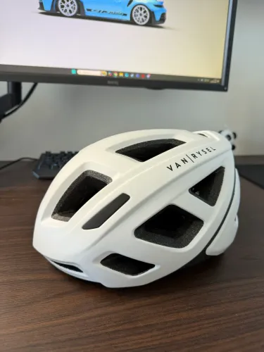 Capacete Van Rysel Road 500 G 59-62cm Branco - Semi Novo