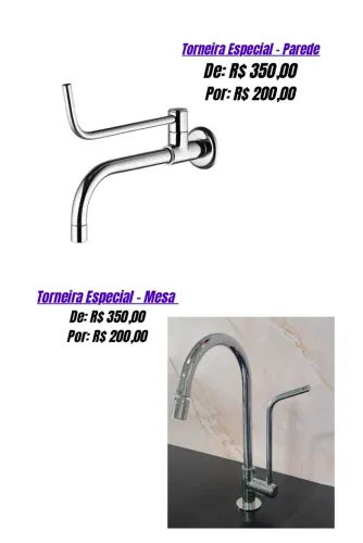 Torneiras Lavatório